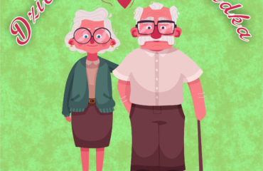 Grafika główna przedstawia parę seniorów z napisem Dzień Babci i Dziadka
